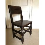 A CHARLES I STYLE BACK STOOL