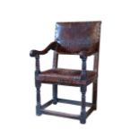 A CHARLES II CHAIR,