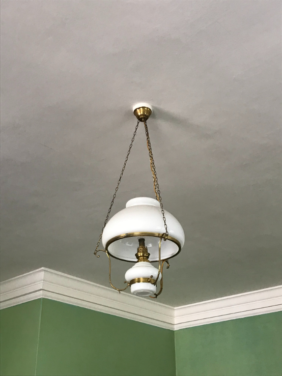 A 1930’S STYLE GLASS CEILING LIGHT, - Image 2 of 3