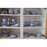 A COLLECTION OF COPELAND SPODE ITALIAN" BLUE AND WHITE BREAKFAST WARES"