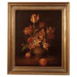 AFTER JAKOB (JAMES) BOGDANI (1658-1724) Still life study of tulips in a classical vase