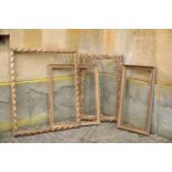 FOUR VARIOUS GILTWOOD PICTURE FRAMES,