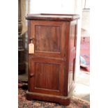 A MAHOGANY BEDSIDE CUPBOARD,