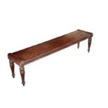 A SUBSTANTIAL REGENCY MAHOGANY HALL BENCH,