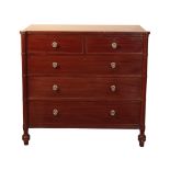A REGENCY MAHOGANY CHEST OF DRAWERS, BY WILLIAM WILKINSON,