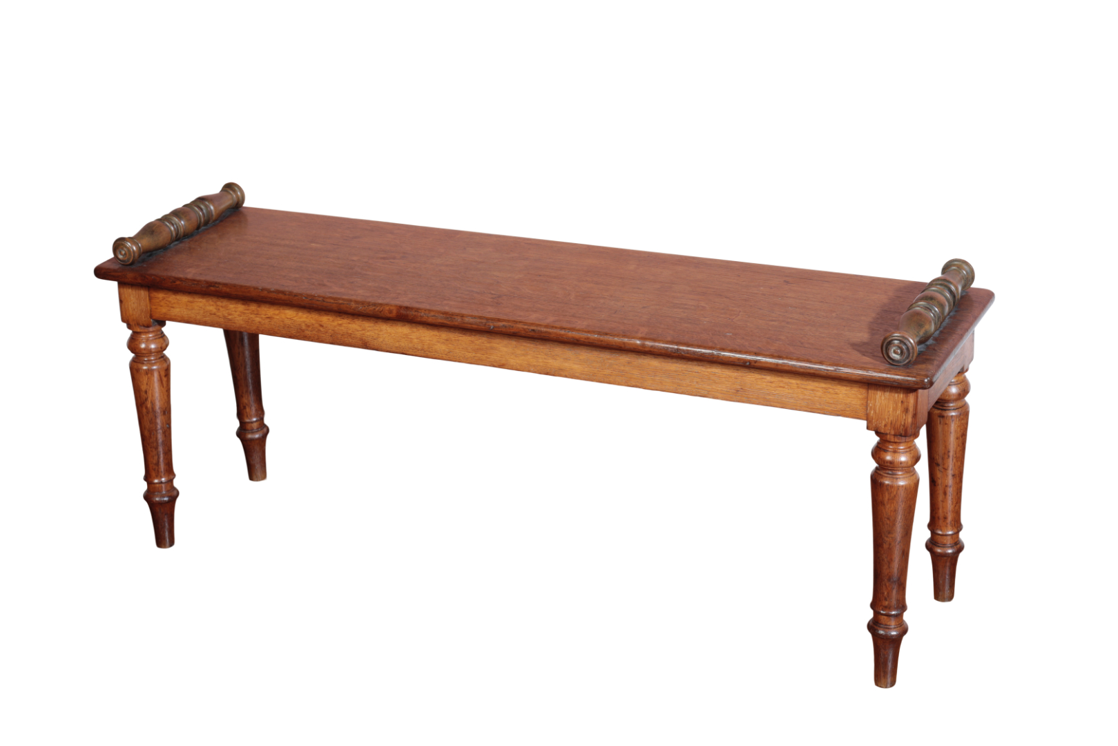 A GEORGE IV OAK HALL BENCH, BY HOLLAND & SON,