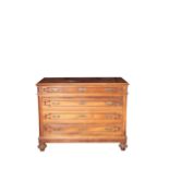 AN ITALIAN WALNUT CASSETTIERA CHEST,