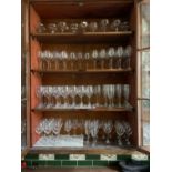 A LARGE COLLECTION OF TABLE GLASS,