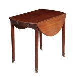 A GEORGE III MAHOGANY PEMBROKE TABLE, IN THE MANNER OF GILLOW,