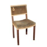 A GEORGE VI OAK CORONATION CHAIR, BY W. HANDS & SONS,