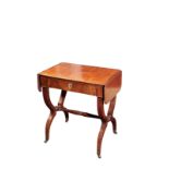 A RESTAURATION MAHOGANY SIDE TABLE,