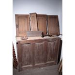 A VICTORIAN OAK TELLER'S DESK, BY AW PUGIN FOR THE PALACE OF WESTMINSTER,