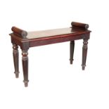 A GEORGE IV MAHOGANY HALL BENCH,