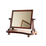 A SCOTTISH REGENCY MAHOGANY DRESSING TABLE MIRROR,