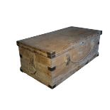 A SUBSTANTIAL VICTORIAN PINE TRUNK,