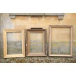 THREE VARIOUS GILTWOOD AND COMPOSITION PICTURE FRAMES,