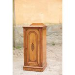 A PAINTED PINE BEDSIDE CUPBOARD, IN AESTHETIC STYLE,