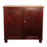 A VICTORIAN MAHOGANY SIDE CABINET, IN THE MANNER OF GILLOWS,