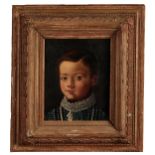 AFTER THE OLD MASTER A portrait of a young boy in a lace trimmed ruff