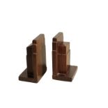 A PAIR OF OAK BOOKENDS, BY GORDON RUSSELL LTD,