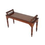 A REGENCY MAHOGANY HALL BENCH,