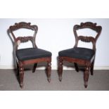 A PAIR OF GEORGE IV PAINTED FAUX ROSEWOOD SIDE CHAIRS, PROBABLY BY GILLOWS,