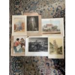 A LARGE QUANTITY OF ASSORTED UNFRAMED PICTURES AND PRINTS