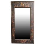 A VICTORIAN EBONISED PIER MIRROR IN CHINOISERIE TASTE,