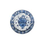 A BLUE AND WHITE DELFT DISH