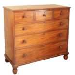 A REGENCY MAHOGANY CHEST OF DRAWERS, BY GILLOWS,