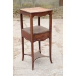 A GEORGE III MAHOGANY SERPENTINE FRONT WASH STAND,