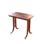 A GEORGE IV ROSEWOOD AND LEATHER INSET OCCASIONAL TABLE, ATTRIBUTABLE TO GILLOWS,
