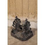 A REGENCY CAST IRON BOOT SCRAPE,