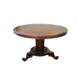 A VICTORIAN MAHOGANY CENTRE TABLE,