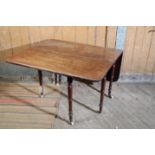 A VICTORIAN MAHOGANY GATELEG TABLE,