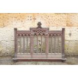 A VICTORIAN OAK SCREEN PANEL, IN GOTHIC REVIVAL STYLE,