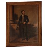 ENGLISH SCHOOL, CIRCA 1850 A portrait of a gentleman standing full-length