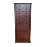 A MAHOGANY ESTATE WELLINGTON CHEST,