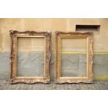 TWO VICTORIAN GILT COMPOSITION PICTURE FRAMES IN REGENCE STYLE,