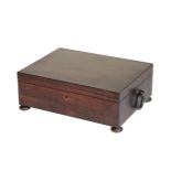 A REGENCY ROSEWOOD WORKBOX,