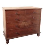 A REGENCY OAK CHEST OF DRAWERS, ATTRIBUTED TO GILLOWS,