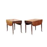 A MATCHED PAIR OF REGENCY MAHOGANY PEMBROKE TABLES, IN THE MANNER OF GILLOWS,