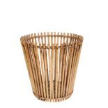 A BAMBOO WASTE PAPER BASKET,