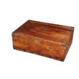 A BRASS MOUNTED CAMPHORWOOD TRUNK,