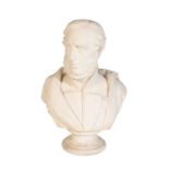 AFTER EDWARD WILLIAM WYON, (1811 - 1885), A WEDGWOOD PARIAN (CARRARA) BUST OF GENERAL SIR...