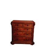 A FINE EARLY VICTORIAN ROSEWOOD CHEST OF DRAWERS, BY GILLOWS,