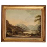 ENGLISH SCHOOL, 19TH CENTURY A Highland landscape with a loch