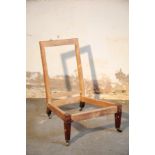 A VICTORIAN BEECH CHAIR FRAME BY HOWARD & SONS,
