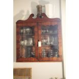 A REGENCY MAHOGANY WALL CABINET