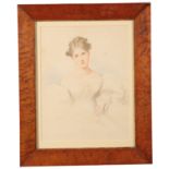 ENGLISH SCHOOL, 19TH CENTURY A half-length portrait sketch of a lady